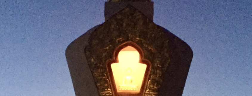 Stuba Buddhismus, Denkmal, Nachtsicht, Beleuchtung, Heiligtum